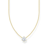 Thomas Sabo - Gold Plated Solitaire CZ Necklace