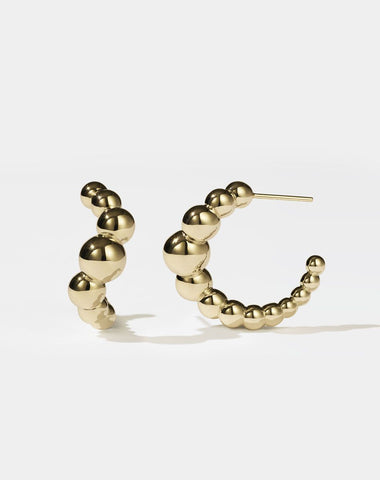 Meadowlark - Fizzy Hoops Medium Gold Plated