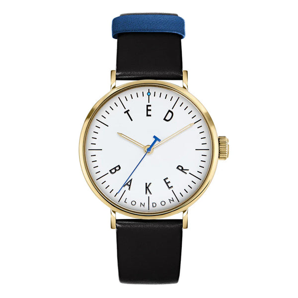 Ted Baker - Dempsey Gold & Black Eco Leather Watch