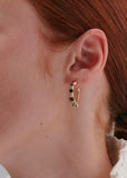 Karen Walker - Baroque Earrings Gold Plated/Onyx