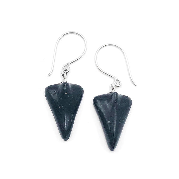 Nick Von K - Black Pounamu Jet Plane Earrings