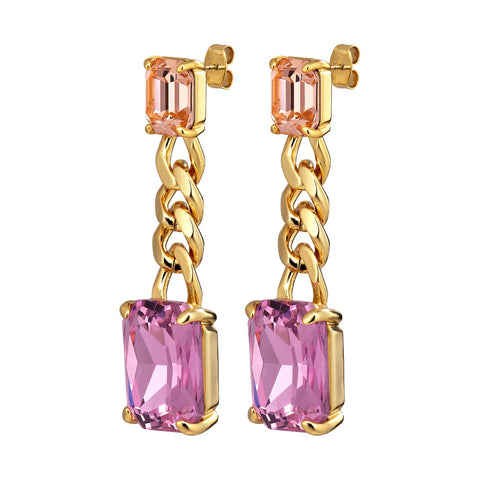 Dyrberg Kern - Calla Gold Earrings Light Rose & Peach