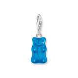 THOMAS SABO - SILVER CHARM PENDANT BLUEBERRY BLUE GOLD BEAR