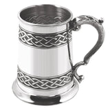 English Pewter Company - 1 Pint Pewter Beer Mug Tankard with Embossed Celtic Design