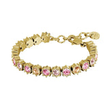 Dyrberg Kern - Courage Gold Tennis Bracelet, Light Rose Mix