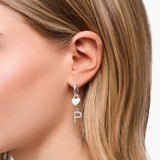 Thomas Sabo - PAIR hoop earrings with silver heart