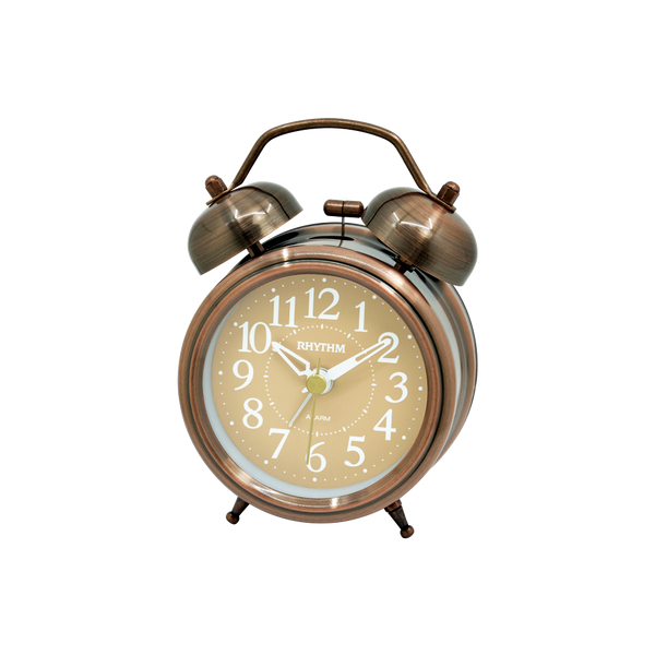 Rhythm - Bell Alarm Clock Copper Coloured