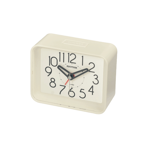 Rhythm - Alarm Clock White Plastic