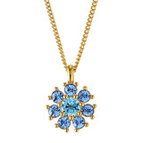 Dyrberg/Kern - Delise Gold Necklace Light Blue & Aqua