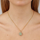 Dyrberg/Kern - Delise Gold Necklace Light Green & Golden