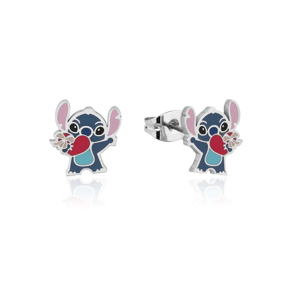 Couture Kingdom - Disney Lilo and Stitch Heart Enamel Stud Earrings