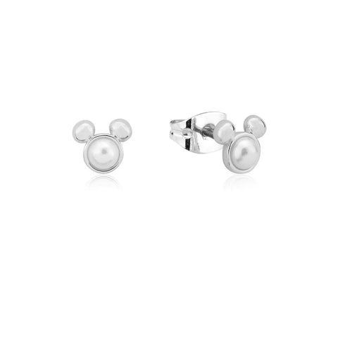 Couture Kingdom - Precious Metal Mickey Mouse Pearl Stud Earrings