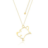 Disney Couture Kingdom - Yellow Gold Plated Winnie Outline Necklace