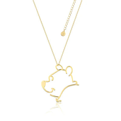 Disney Couture Kingdom - Yellow Gold Plated Winnie Outline Necklace