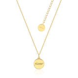 Disney Couture Kingdom - Yellow Gold Sorcerers Apprentice Mickey Reversible Medallion Necklace