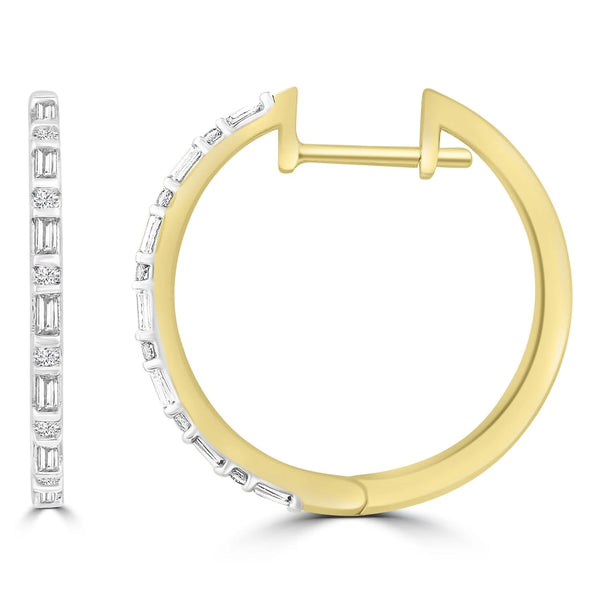 Brent Weatherall - 9ct Yellow Gold Baguette & Single Cut Diamond