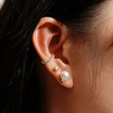 Ania Haie - Silver Pearl Claw Stud Earrings