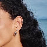 Ania Haie - Silver Textured Bezel-Set Studs