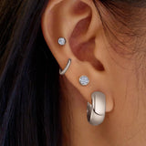 Ania Haie - Silver Small Pave Disc Studs