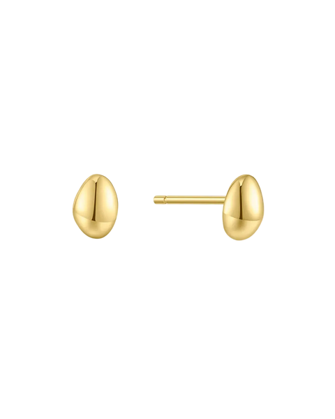 Ania Haie - Gold Organic Dome Pebble Studs