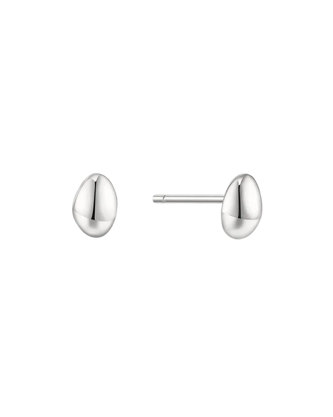Ania Haie - Silver Organic Dome Pebble Studs
