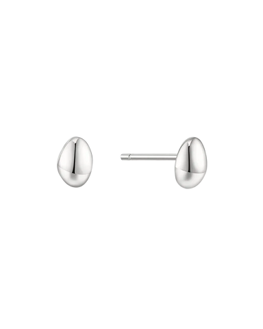 Ania Haie - Silver Organic Dome Pebble Studs