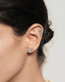 Ania Haie - Silver Bezel Organic Pebble and Round Stone Studs