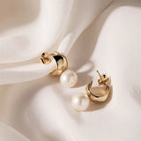 Najo - Idyll Pearl Stud Earring Yellow Gold