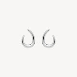 Najo - Baby Curl Stud Earrings Silver