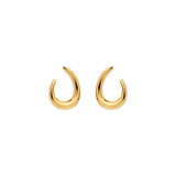 Najo - Baby Curl Stud Earrings Gold Plated