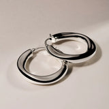 Najo - Dune Medium Hoop Earring Silver
