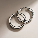 Najo - Dune Hoop Earring Silver