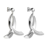 Najo - Silver Frond Stud Earrings Silver