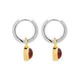 Najo - Solace 2-Tone Garnet Huggie Earring