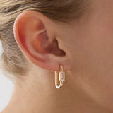 Najo - Skye CZ Set Huggies Rose Gold Plate