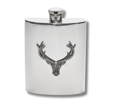 English Pewter Company - British Pewter 6oz Stag Hipflask