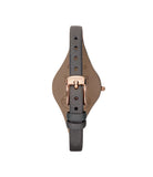 Fossil - Georgia Smoke Leather Watch Rose Gold