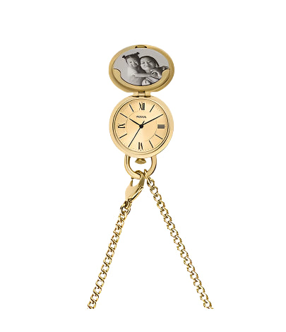 Fossil - Jacqueline Three-Hand Gold-Tone Watch Locket