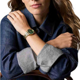 Fossil - Scarlette Gold Watch With Green Face