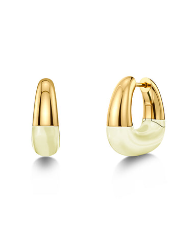 Edblad - Lore Hoops Large Off White/Gold Plate