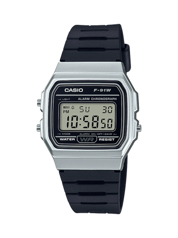 Casio - Basic Men's Digital Retro Black & Silver Watch