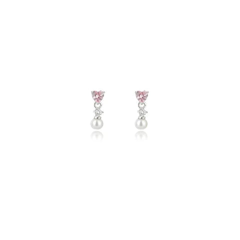 Georgini - Sweetheart Mini Heart Freshwater Pearl Droplet - Silver