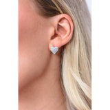 Georgini - Sweetheart Sparkly Heart Studs - Silver