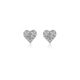 Georgini - Sweetheart Sparkly Heart Studs - Silver