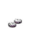 Stolen Girlfriends - Halo Cluster Earrings Dark Amethyst