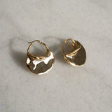 Queen Of The Foxes - Molten Hoop Earrings Gold