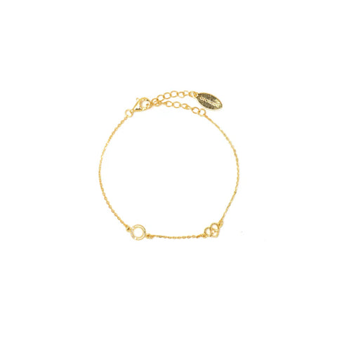 Diamonds by Georgini - Five Natural Diamond Circle Bracelet Gold