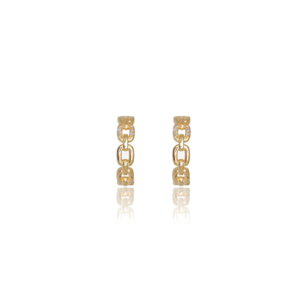 Diamonds by Georgini - Twelve Natural Diamond Link Earrings Gold