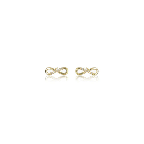 Diamonds by Georgini - Fourteen Natural Diamond Infinity Earrings Gold