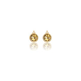 Diamonds by Georgini - Natural Citrine and Two Natural Diamond November Earrings Gold